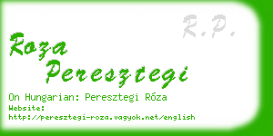 roza peresztegi business card
